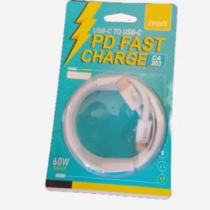 کابل شارژ 60وات دو سر تایپ سی ivon pd FastCharge CA203